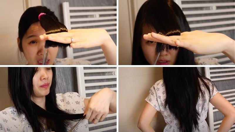 Cách cắt tóc lá so le